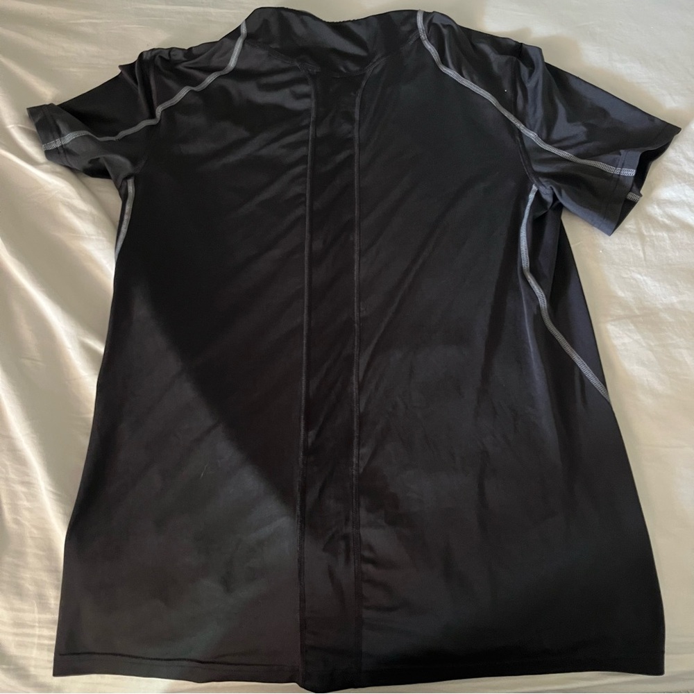 Nike Pro Shirt Men medium Black Athletic Training Dri fit Fitted Polyester - Picture 2 of 9